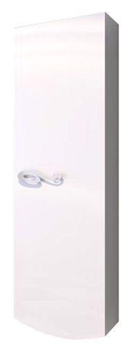 Шкаф-пенал 40х27хh145см, подвесной, петли справа, (цв.белый, ручка цв.хром), Cher ZZ