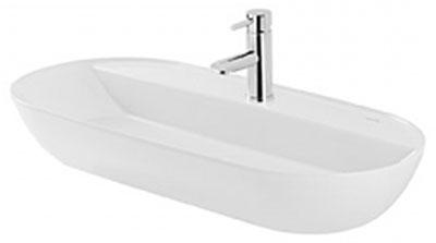 Раковина накладная на столешницу, овальная, 80х38хh12,5см, с отв.д/смесителя, Sanlife ZZ