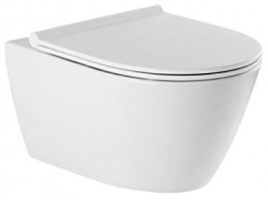 Унитаз подвесной 56x38см, безободковый Rimflush, без сиденья, Sanlife ZZ