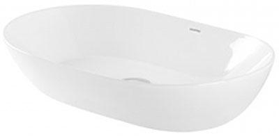 Раковина накладная на столешницу, овальная, 60х38хh12,5см, без отв.д/смесителя, Sanlife ZZ