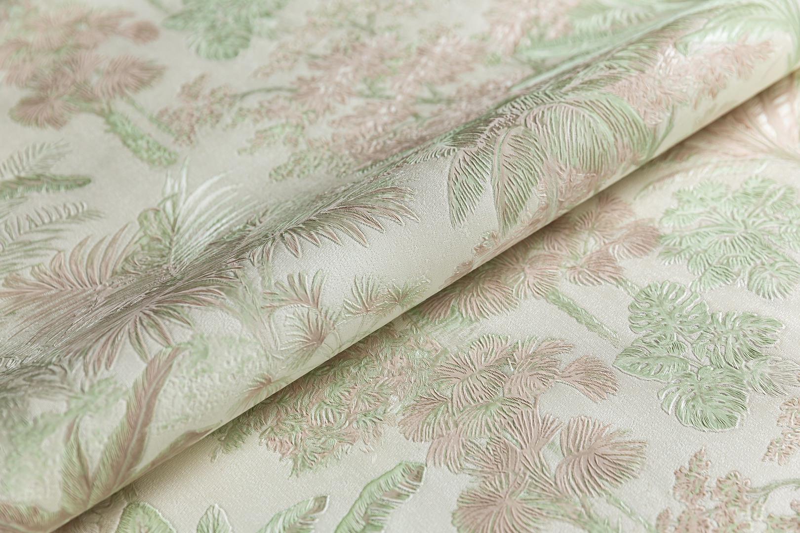 Обои виниловые Оазис мотив, бежевый, зелёный ZZ