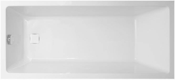 Ванна прямоугольная 170x75xh45см, без панели и каркаса, (акрил цв.белый), Сavallo ZZ