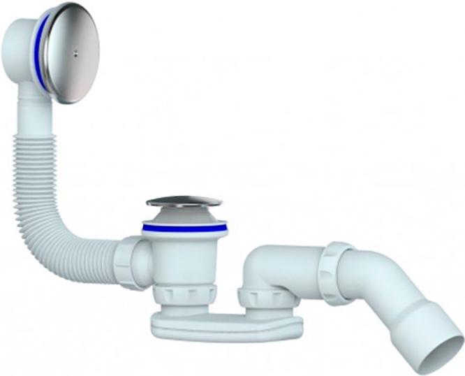 Слив-перелив д/в, нажимной, для всех моделей и размеров ванн Orlanda, Orlanda Axis, Ornella....., крышка слива и перелива цв.хром в компл, Salini ZZ