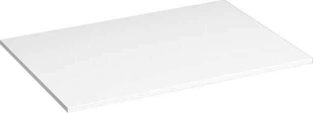 Столешница для раковины, 800x500хh15мм, с отверстием для сифона, без кронштейнов и технолог. вырезов, литой камень S-Stone, матовый цв.белый, Costa ZZ