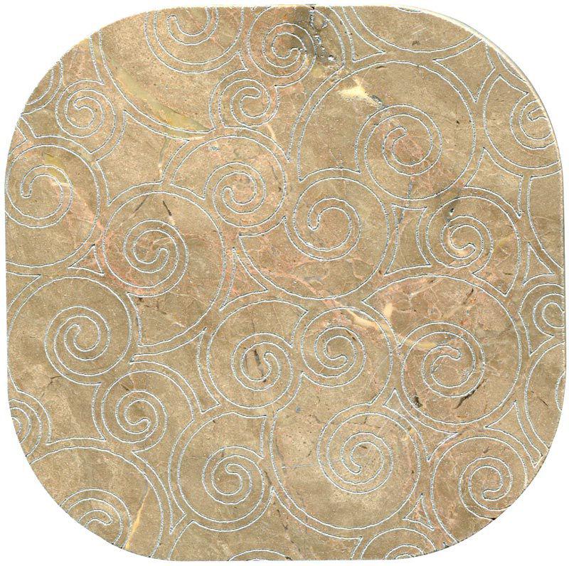 Тозетка Emperador Light Primera Marbl Tile № -7 серебро (n048403) |10х10