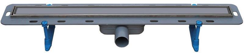 Дренажный канал в сборе, (сифон с гидрозатвором 0,6 л/с решетка под плитку CONTI 700мм, нерж. сталь, монтаж.глубина 65-105мм), WINKIEL/Ekoline ZZ