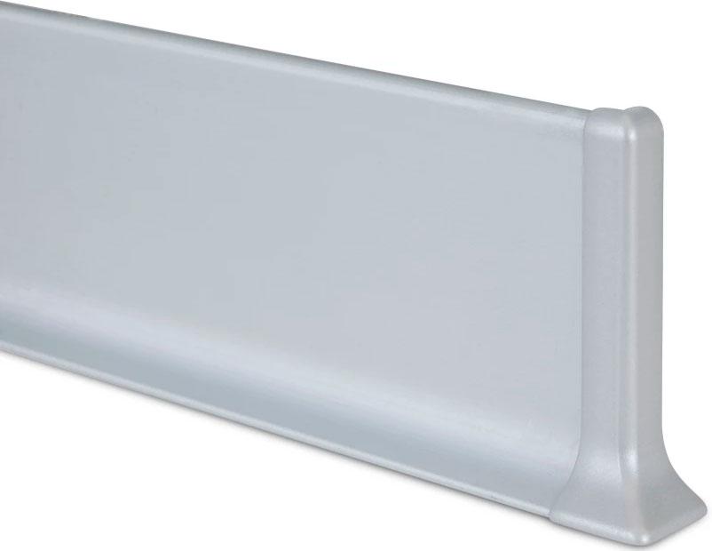 90/4 SF Алюминиевый анодированный плинтус серебро матовое 4x200