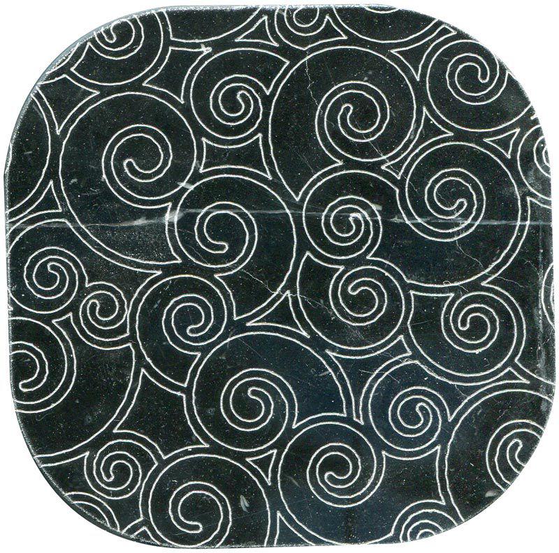 Тозетка Negro Marquina Primera Marbl Tile № -7 серебро (n048405) |10х10
