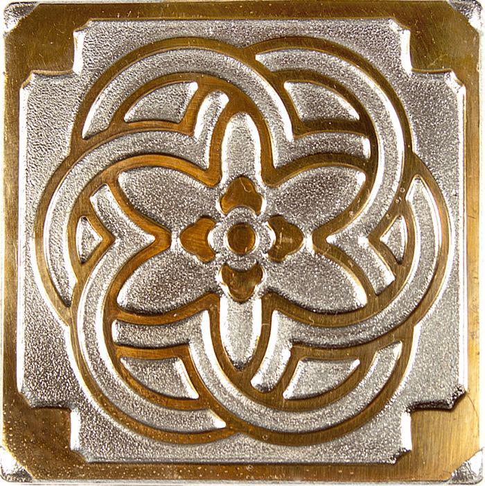 Декоративная вставка из бронзы Kaleidoscope с биметаллическим эффектом  (Zircon) l5x5 XX