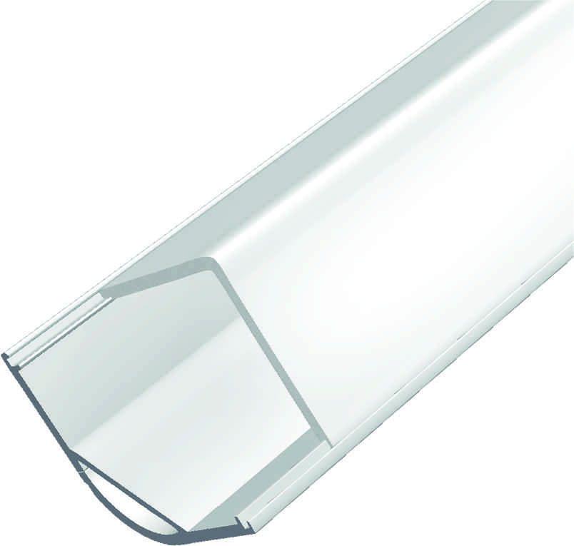 Декоративный угловой квадратный алюминиевый профиль с анодированным покрытием, в комплекте с рассеивателем, 30*30*2000 мм ZZ