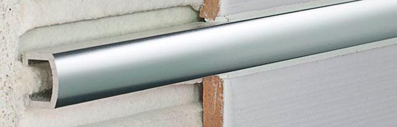 LA/B Округлый профиль для настенной керамической плитки серебро ярко полированное 1x270