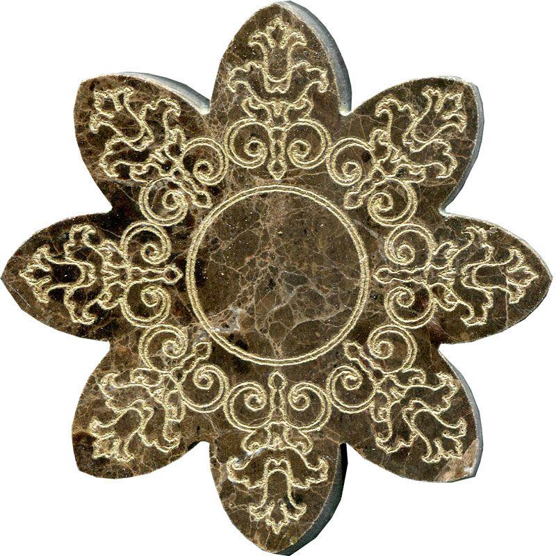 Тозетка Marron Emperador Primera Marbl Tile № -3 золото (n048401) |10х10