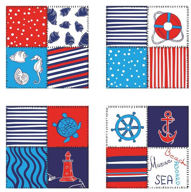 Комплект (4шт) декоров Seaside для коллекции Капри | 40х40