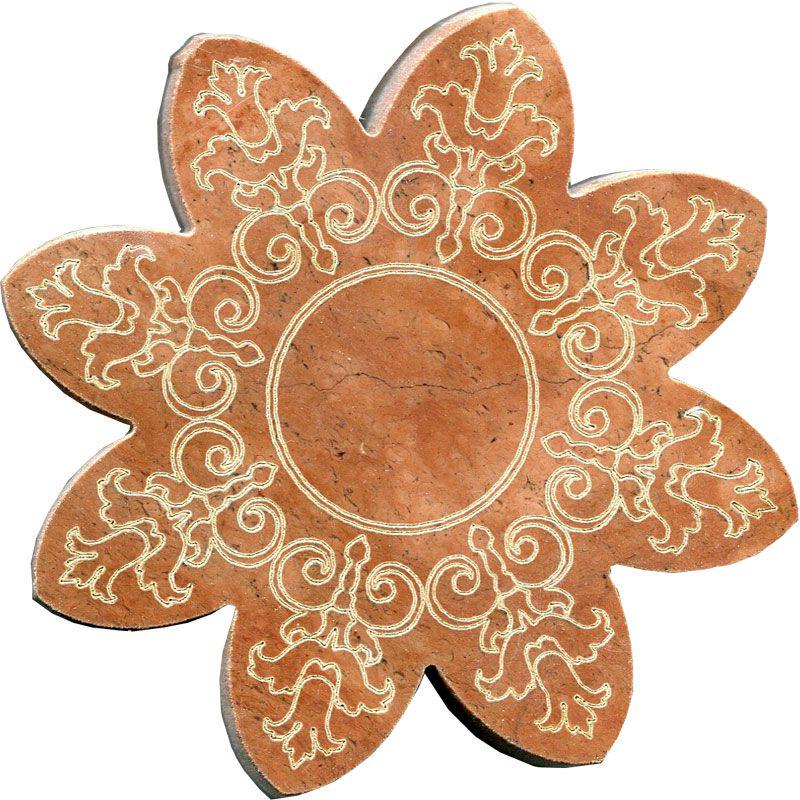 Тозетка Rojo Alicante Primera Marbl Tile № -3 золото (n048413) |10х10