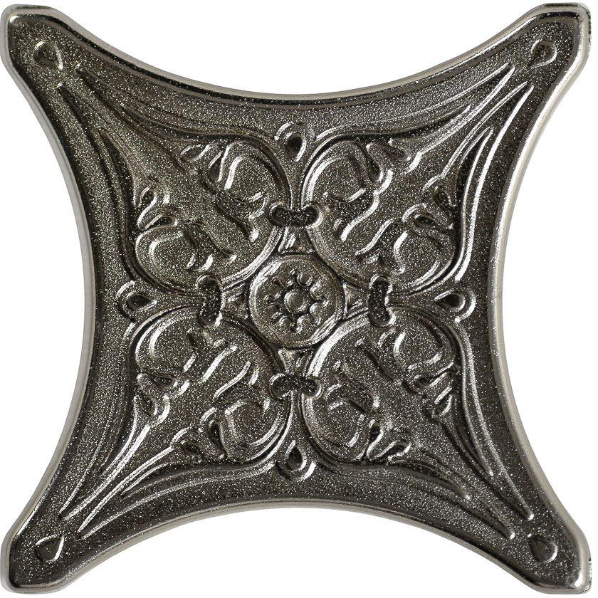 Декоративная вставка из бронзы Asteroid Byzantium покрытие никель 6,7x6,7 (пр-во от 320 штук) XX