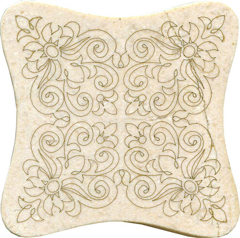 Тозетка Crema Marfil  Marbl Tile № -8 золото (n048397) |10х10