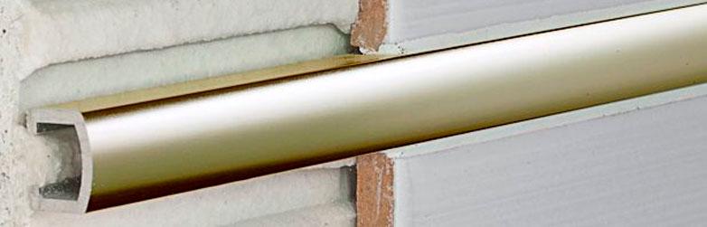 LB/B (LA/B) Округлый профиль для настенной керамической плитки золото ярко полированное 1x270