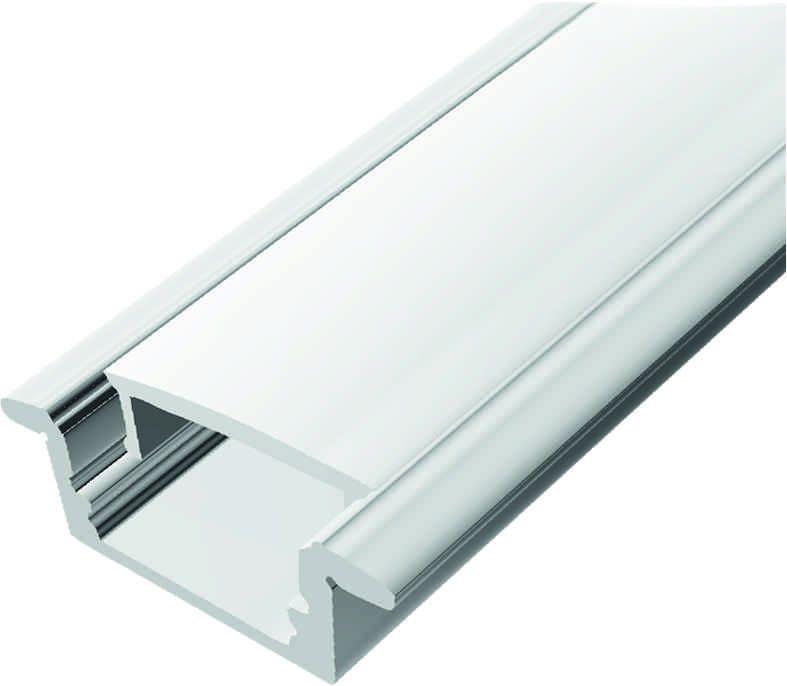 Декоративный алюминиевый профиль с анодированным покрытием, в комплекте с рассеивателем, 25*0,8*2000 мм ZZ