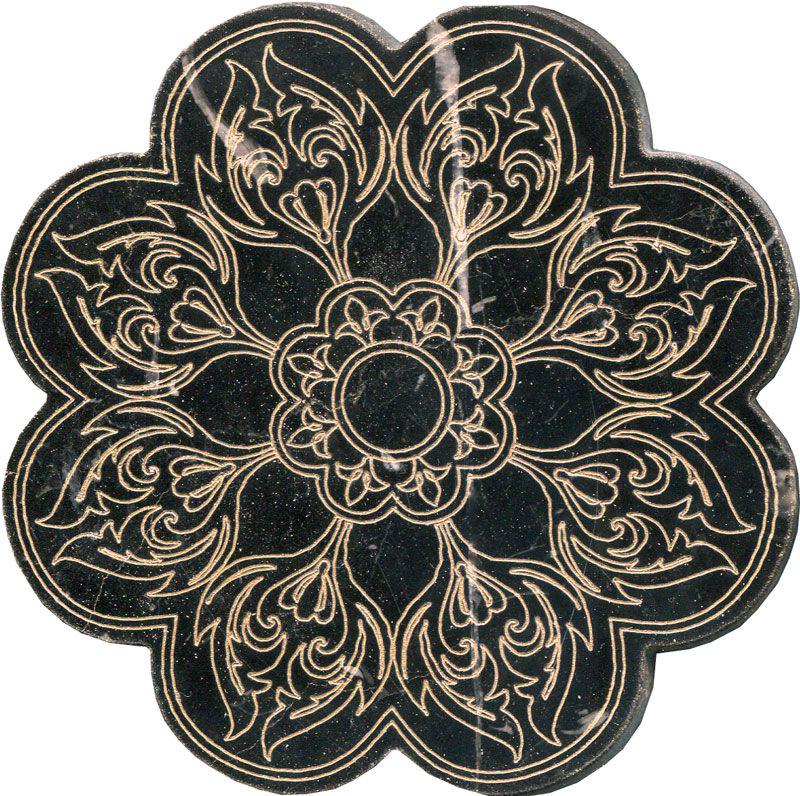 Тозетка Negro Marquina Primera Marbl Tile № -9 золото (n048405) |10х10