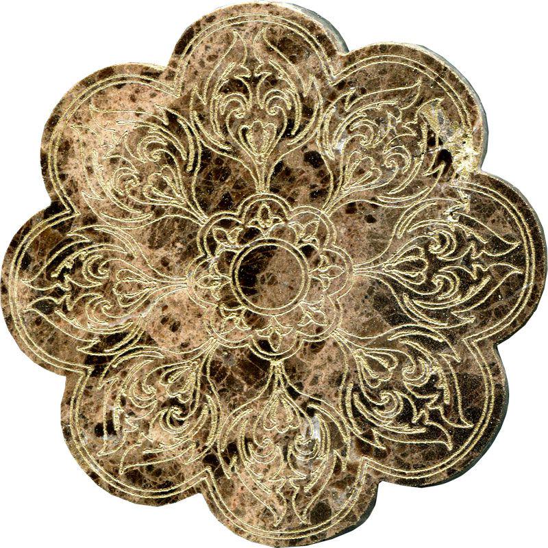 Тозетка Marron Emperador Primera Marbl Tile № -9 золото (n048401) |10х10