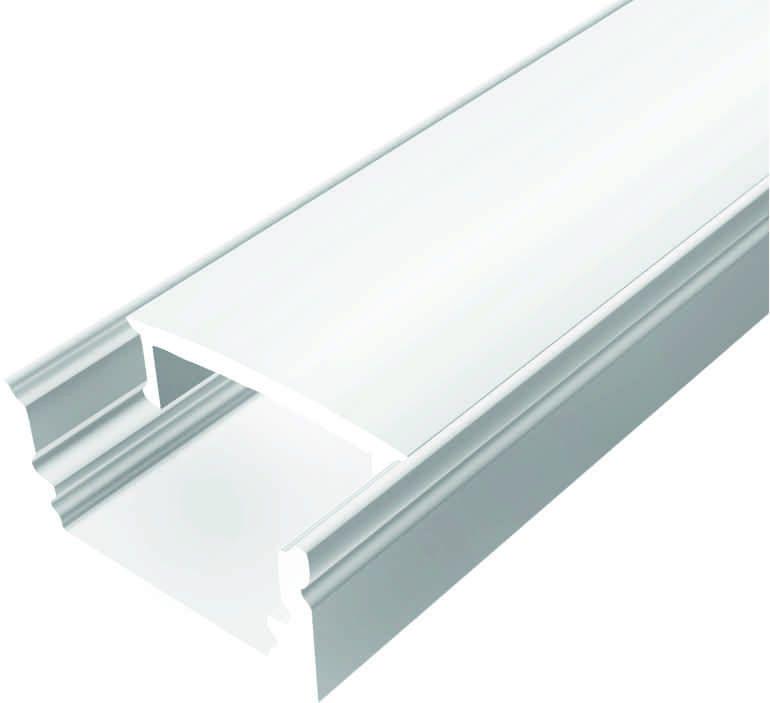 Декоративный алюминиевый профиль с анодированным покрытием, в комплекте с рассеивателем, 17*0,8*2000 ZZ