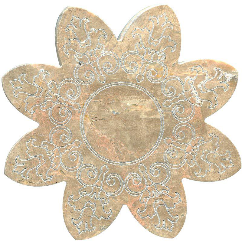 Тозетка Emperador Light Primera Marbl Tile № -3 серебро (n048403) |10х10