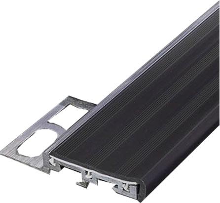 SB/100 Профили для защиты ступеней aluminium+pvc т.серый 7x270 ZZ