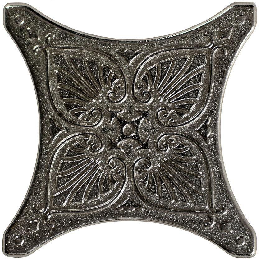 Декоративная вставка из бронзы Asteroid Feelings покрытие никель 6,7x6,7 (пр-во от 320 штук) XX