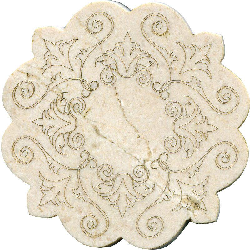 Тозетка Crema Marfil  Marbl Tile № -5 золото (n048397) |10х10