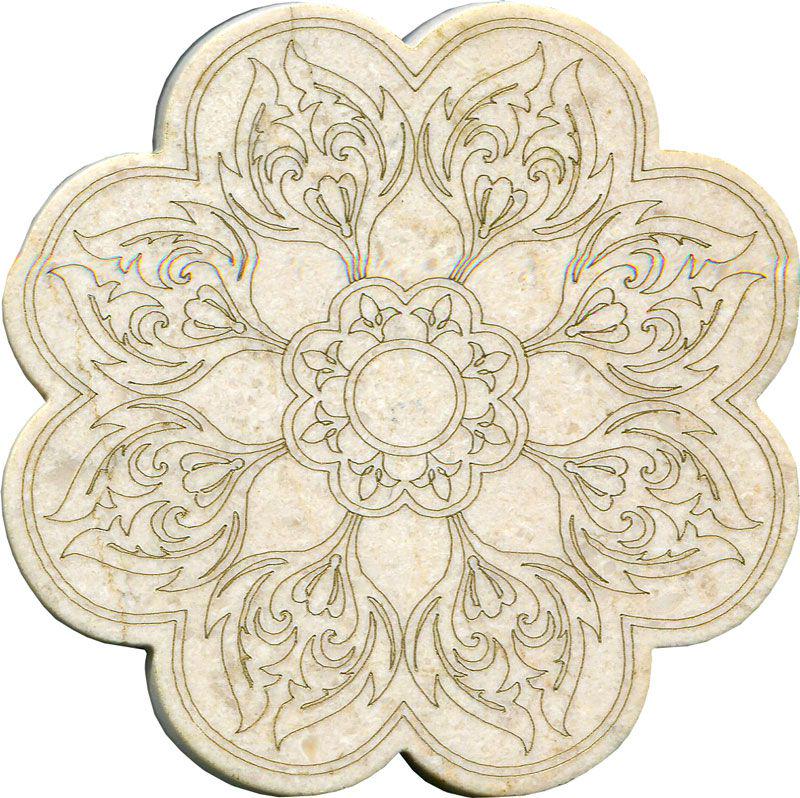 Тозетка Crema Marfil  Marbl Tile № -9 золото (n048397) |10х10