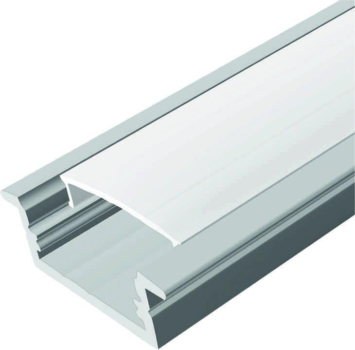 Декоративный алюминиевый профиль с анодированным покрытием, в комплекте с рассеивателем, 30*10*2000 мм ZZ