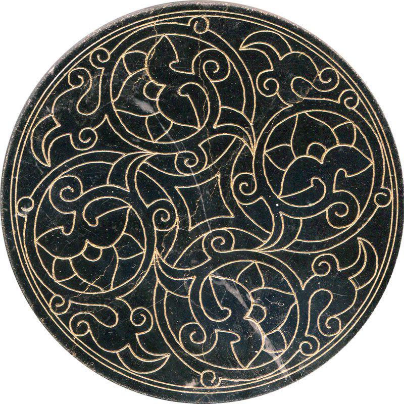 Тозетка Negro Marquina Primera Marbl Tile № -6 золото (n048405) |10х10