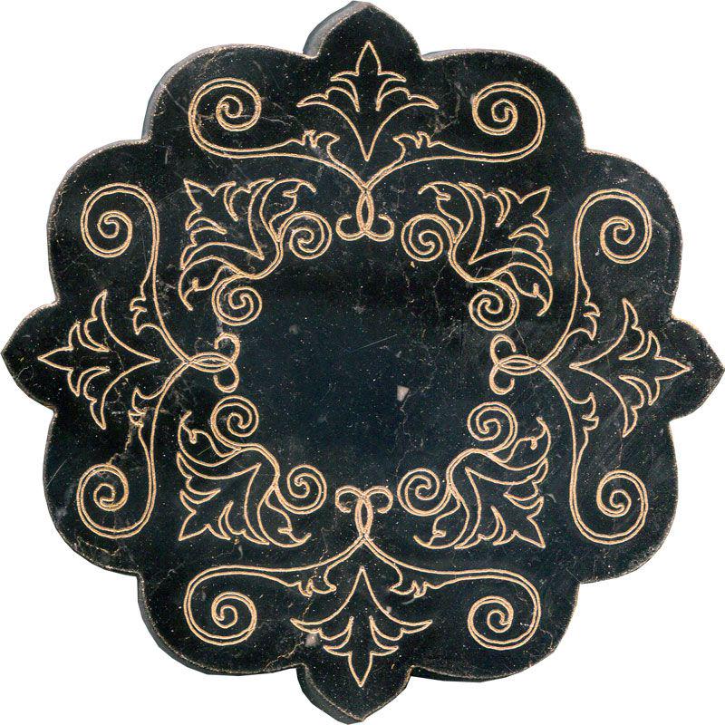 Тозетка Negro Marquina Primera Marbl Tile № -5 золото (n048405) |10х10