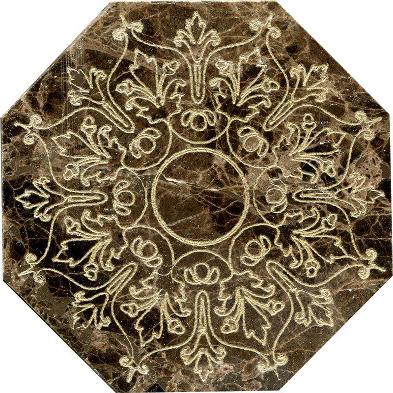 Тозетка Marron Emperador Primera Marbl Tile № -4 золото (n048401) |10х10