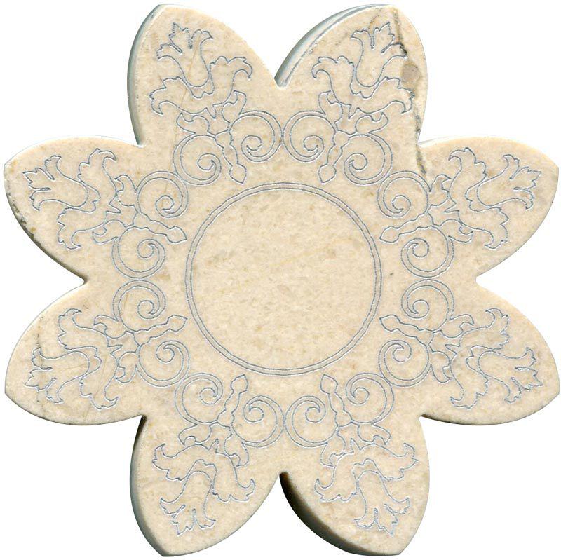 Тозетка Crema Marfil  Marbl Tile № -3 серебро (n048397) |10х10