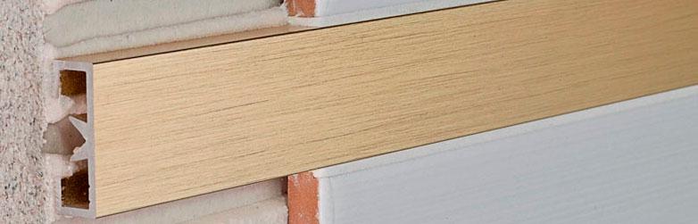 LDS/25  Алюминевый декоративный профиль  satin gold  ZZ|2.5x270