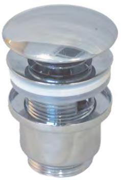 Пробка для сливного отверстия раковины, нажимная, "Click-Clack", G 1 1/4, (крышка цв. хром), WINKIEL/RAWIPLAST ZZ