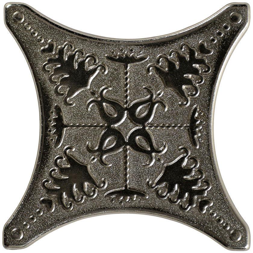 Декоративная вставка из бронзы Asteroid Greenland покрытие никель 6,7x6,7 (пр-во от 320 штук) XX