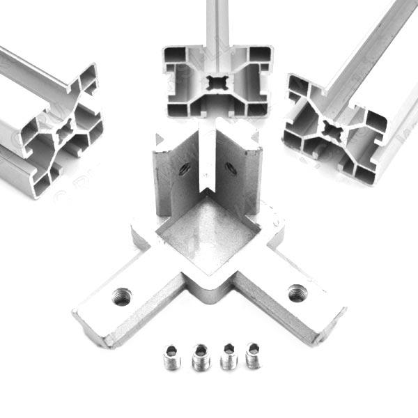 Трехсторонний угловой соединитель,серия 40 (С комплектом крепежа)