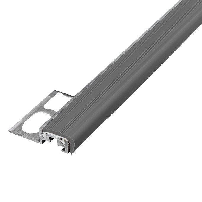 SA/125 Профили для защиты ступеней aluminium+pvc т.серый 4x270 ZZ