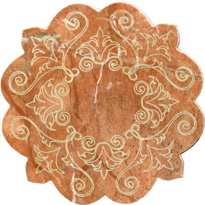 Тозетка Rojo Alicante Primera Marbl Tile № -5 золото (n048413) |10х10