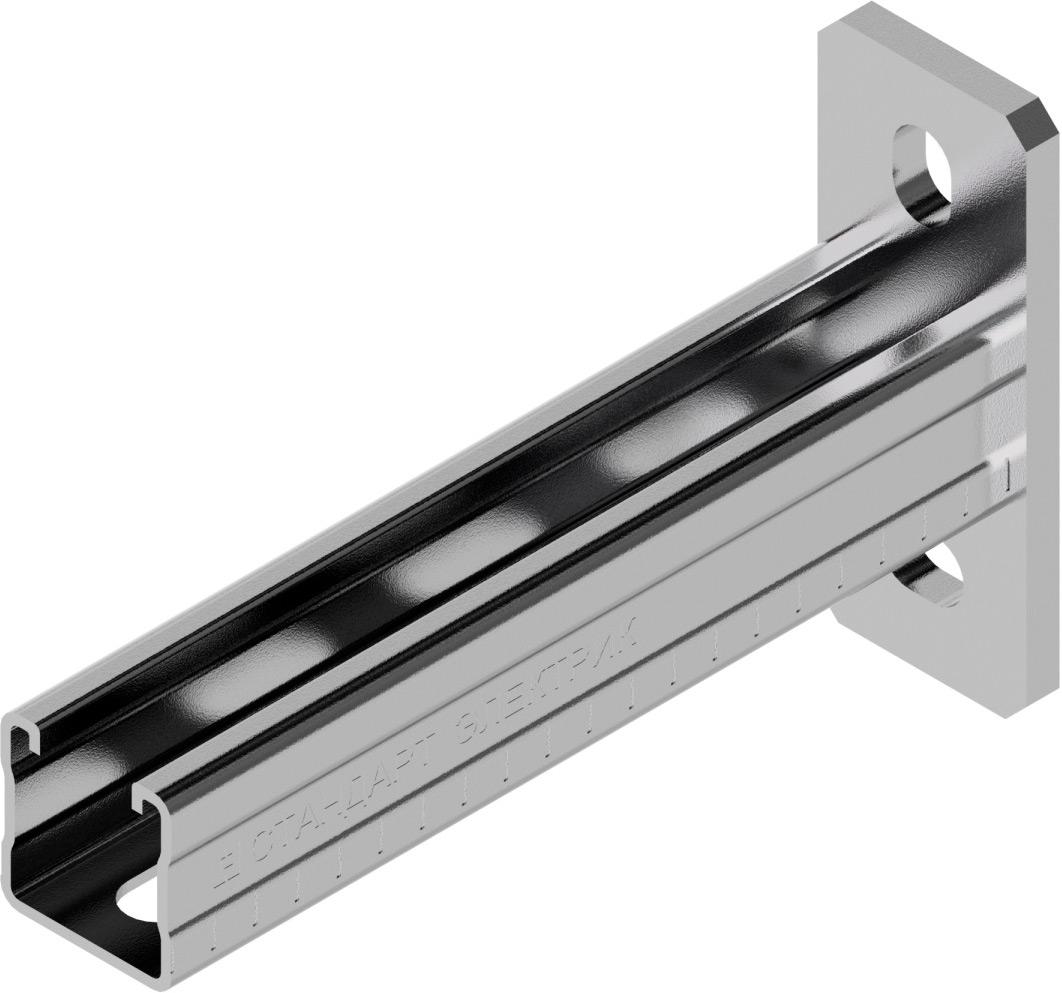 Консоль 41х41х450х2,5 (STRUT) цинк  ( для столешниц глубиной  до 50см ) ZZ