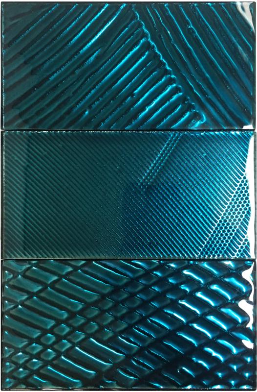 Стекло Mix Nature Turquesa (1шт - 3 чипа) | 7,5x45