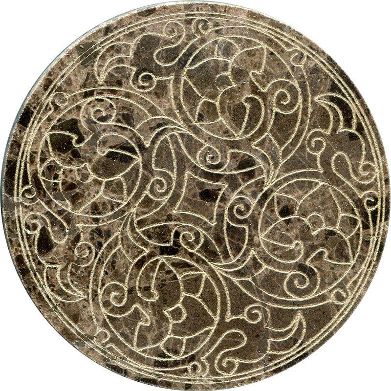 Тозетка Marron Emperador Primera Marbl Tile № -6 золото (n048401) |10х10