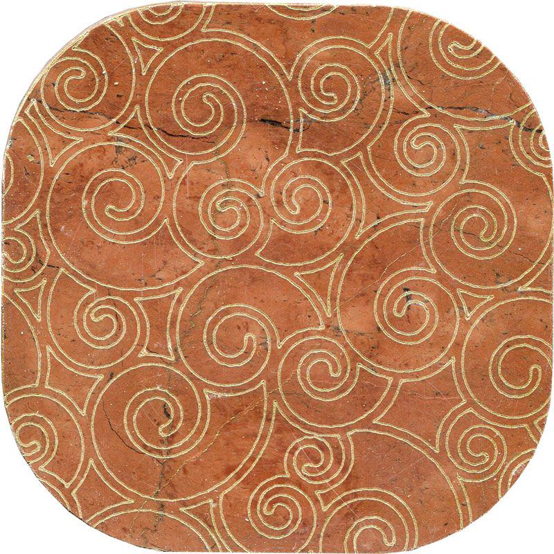 Тозетка Rojo Alicante Primera Marbl Tile № -7 золото (n048413) |10х10