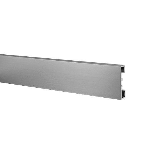 89/6 Плинтус алюминиевый анодированный серебро 6x200