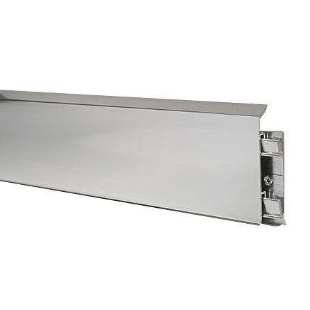 95/7 TSF Алюминиевый глянцевый полированный под титан плинтус 7x200