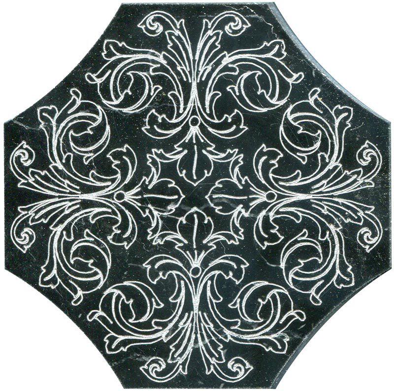 Тозетка Negro Marquina Primera Marbl Tile № -2 серебро (n048405) |10х10