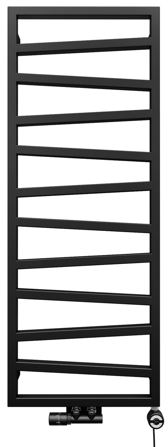 Полотенцесушитель, (цв.Черный матовый RAL 9005), SX ЛЕВЫЙ, ZigZag 1070-500, Terma ZZ