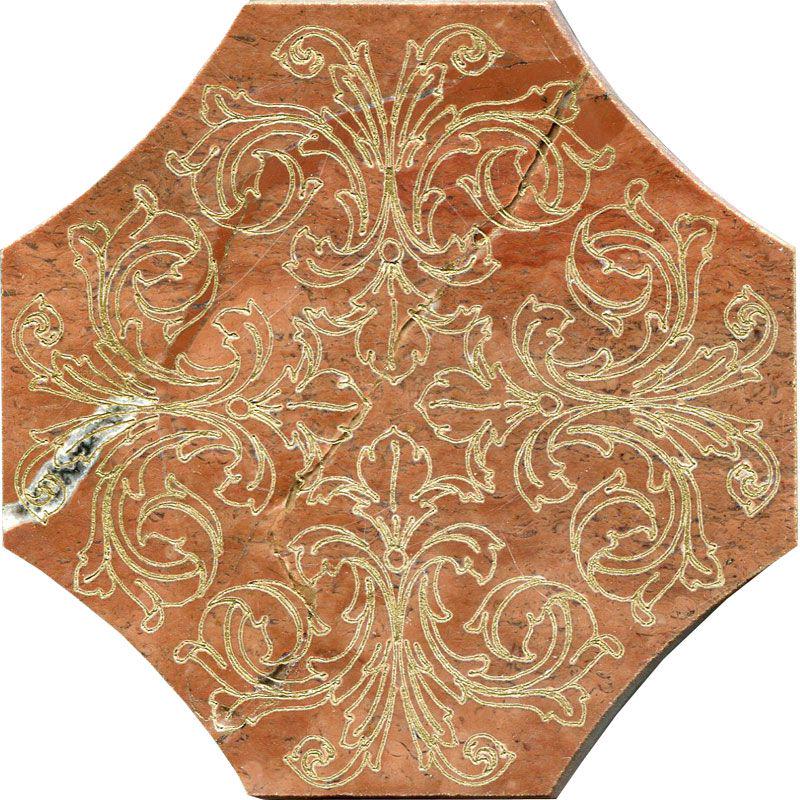 Тозетка Rojo Alicante Primera Marbl Tile № -2 золото (n048413) |10х10